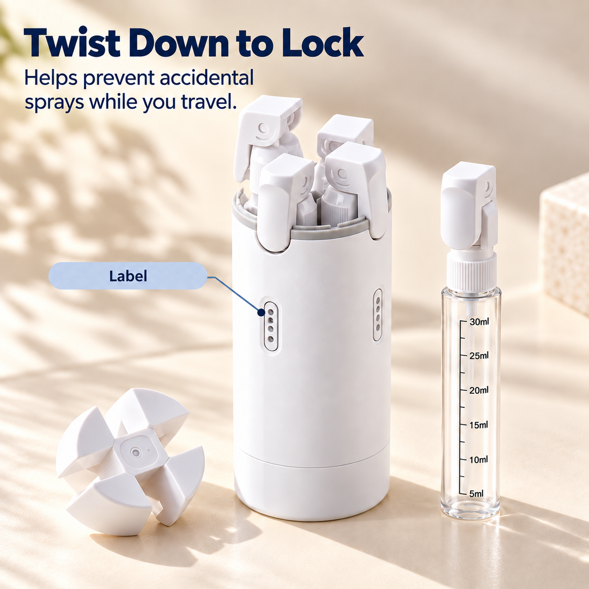 Snugglepaw 4-in-1 Travel Toiletry Dispenser