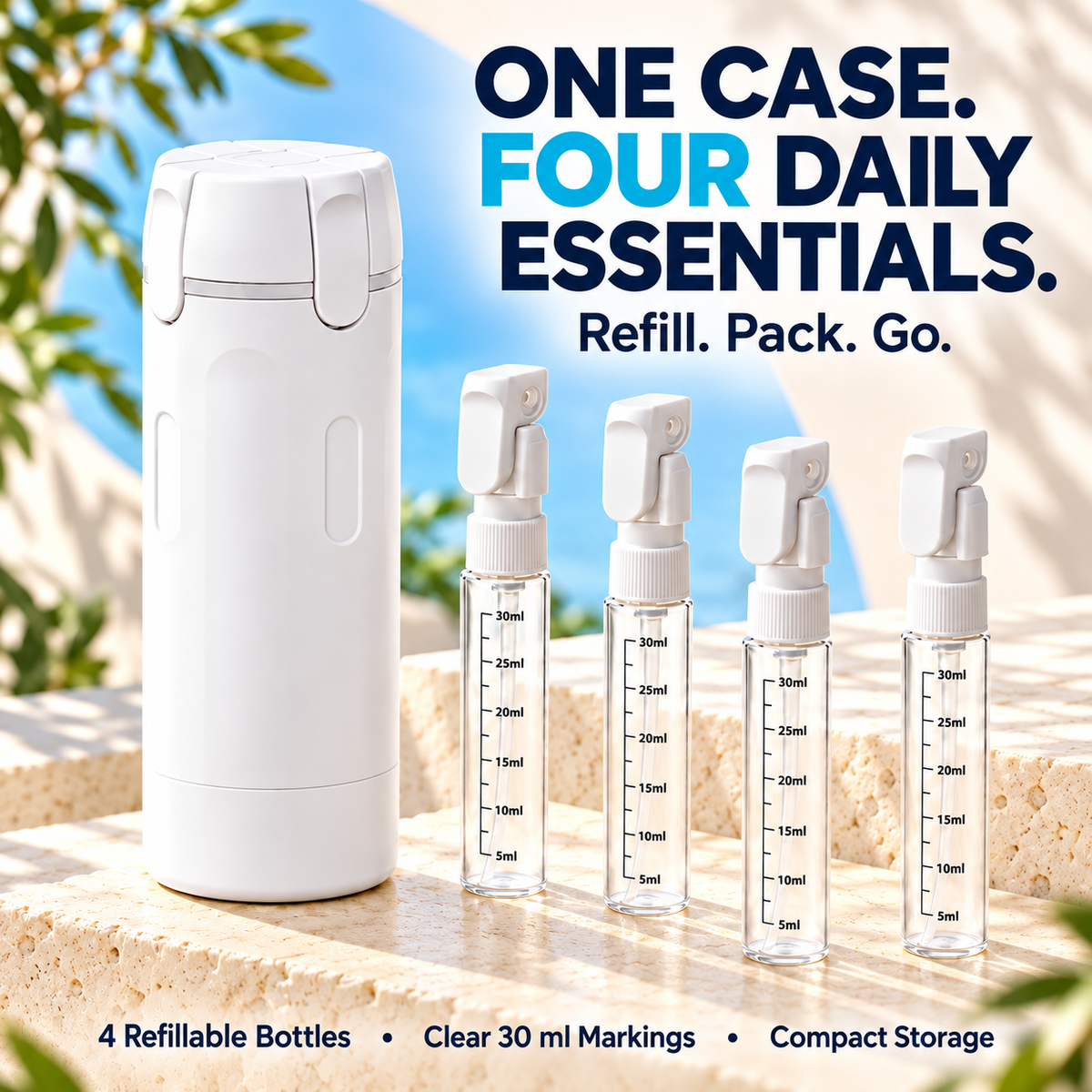 Snugglepaw 4-in-1 Travel Toiletry Dispenser